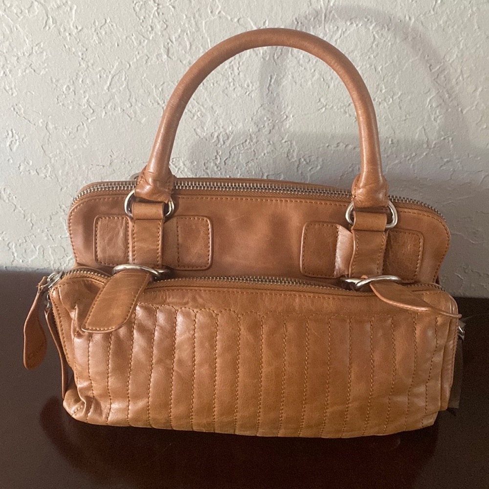 Elegant Tan Satchel Bag